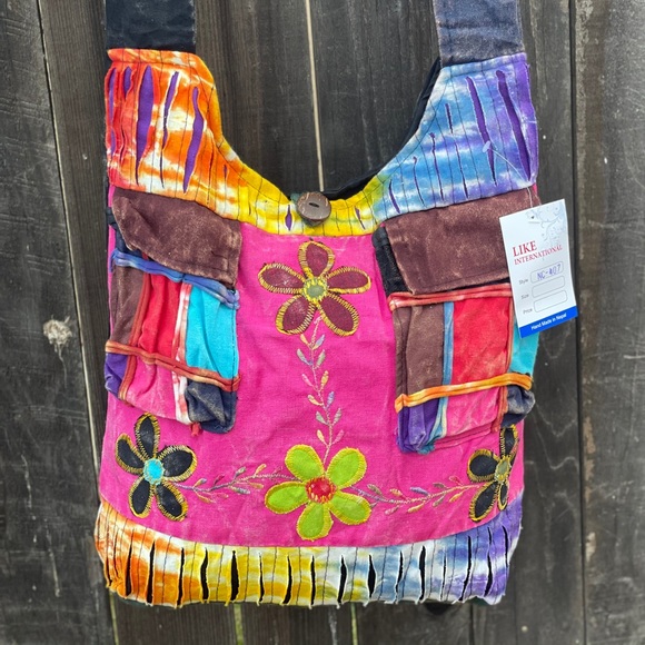 Colorful Flower Patchwork Bag Boho Purse - Picture 4 of 4